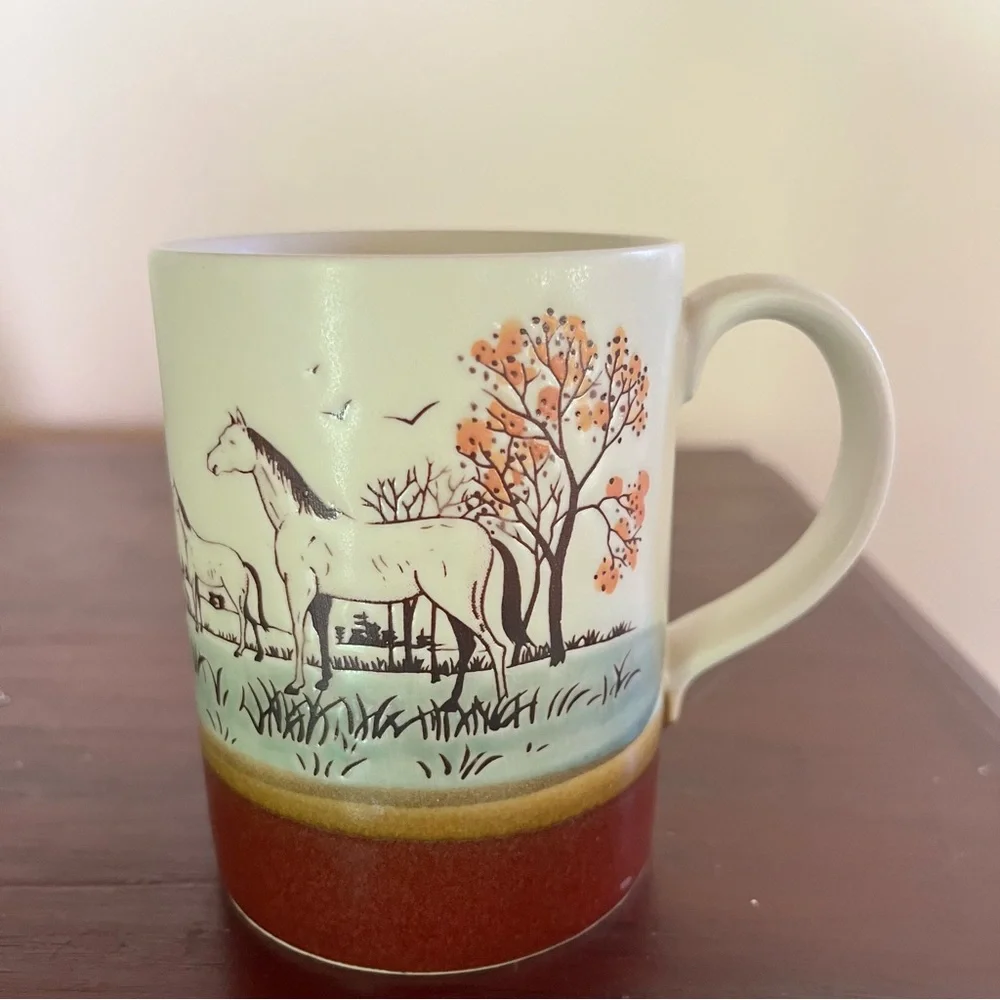 Vintage Horse Embossed Mug Otagiri? Japan? - Picture 1 of 8